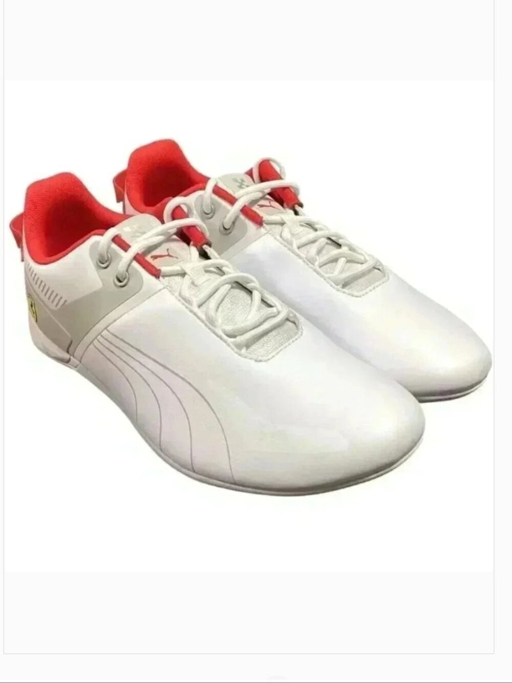 Puma Scuderia Ferrari CAT Motorsport Shoes Men 10.5 White Red Driving 306857 02